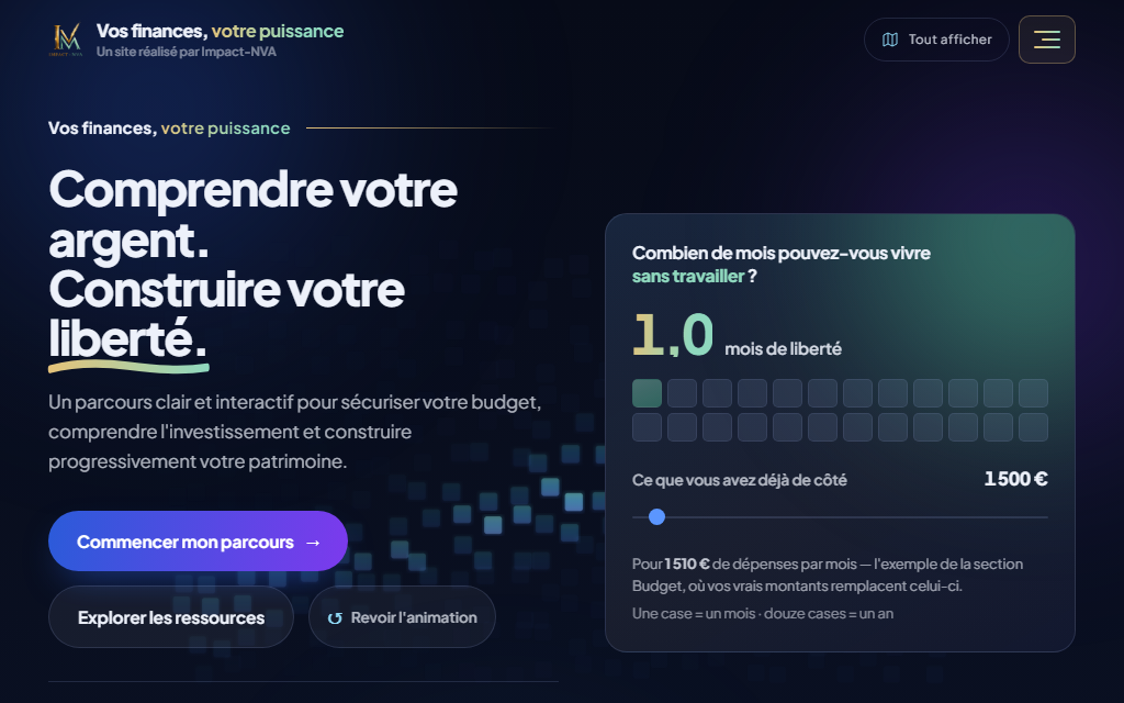 Aperçu du site Vos finances, votre puissance
